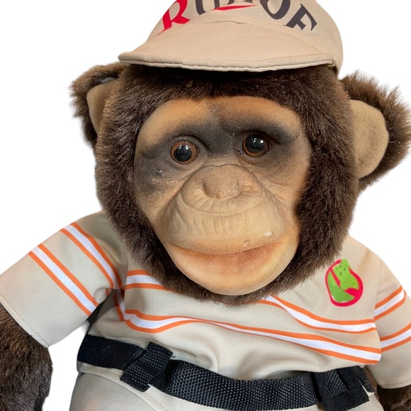 Chimp Puppet Ghostbuster Themed Biobuster Costumed Plush Monkey Velcro Realistic - Picture 6 of 16